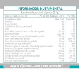 Fort-Core - Multi Mineral con Minerales Quelados - Magnesio, Calcio, Zinc, Selenio, Cromo, Yodo y Ms - 90 Cpsulas - Complemento Alimenticio           