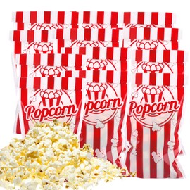 WOPPLXY 350 PCS Popcorn Bags, 27.5 x 12.5CM Popcorn Plastic Bags with Twists, Movie Night Popcorn Boxes Candy Snack Container Bags for Party, Cinema