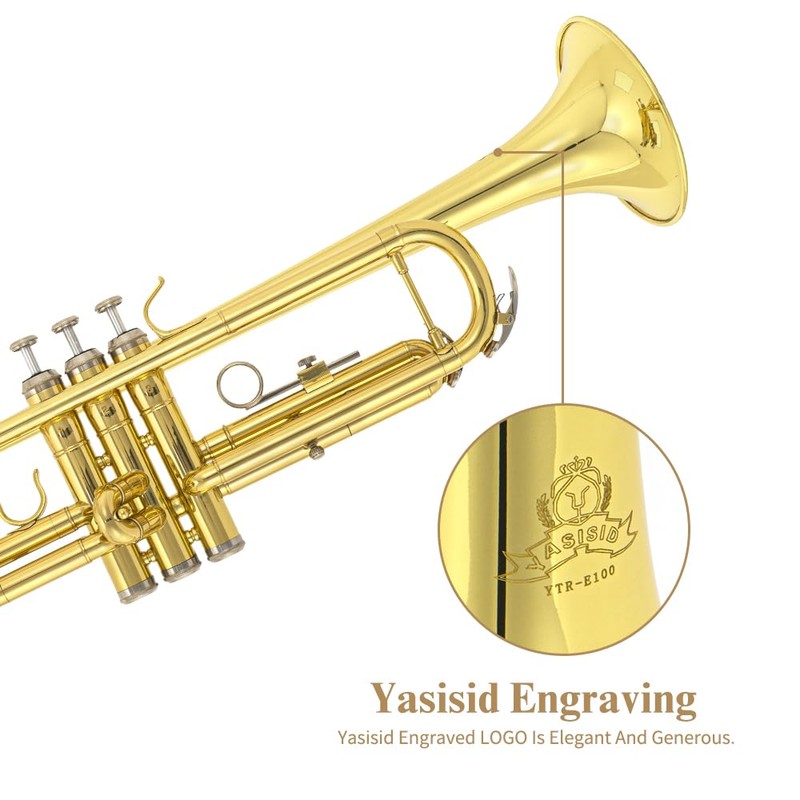 Trumpet Instrument,Band & Orchestra Musical Instruments for Beginners,With trumpets case,Mouthpiece,Cloth