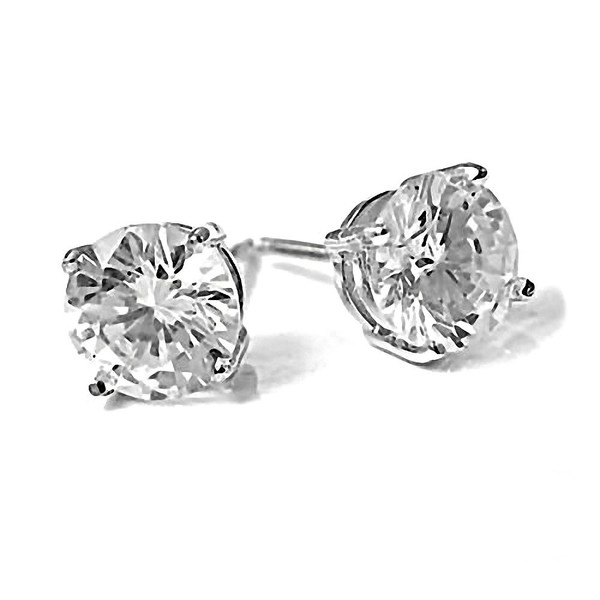 Clark: 8mm, 4.0ct Brilliant Cut Ice on Fire CZ Screw-back