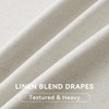 Guken Cream Beige Linen Blackout Curtains 102 Inches 2 Panels
