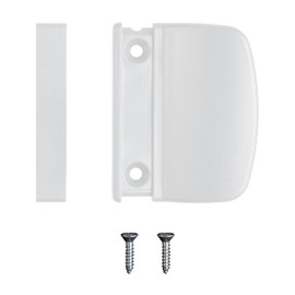 Estika Balcony Door Handle Exterior, Plastic, Exterior, Glue, White, Anthracite, Handle for Patio Door Exterior, Door Handle Balcony Door, Balcony Door Pull Handle, Balcony Lock