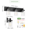 Aipsun Black Vanity Light for Bathroom 3 Light Farmhouse Bathroom
