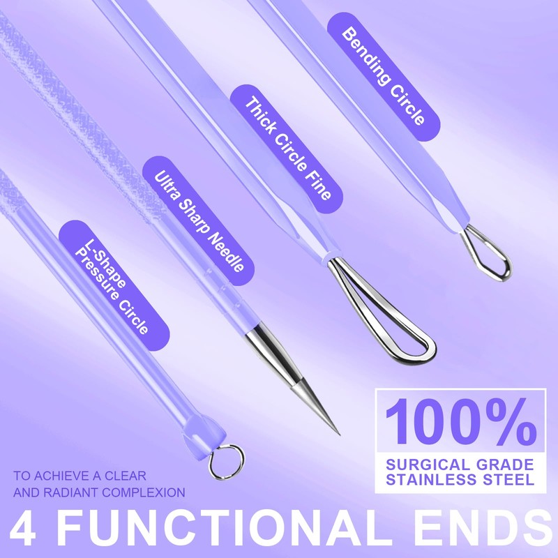 Teenitor Pimple Extractor Acne Treatment Tool Blackhead Comedone Removal 2-in-1