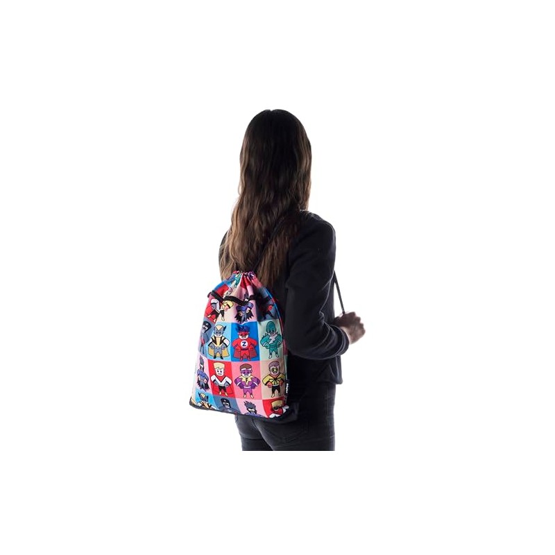 FRINGOO® Kids Drawstring Bag With Front Zipped Pocket PE Kit