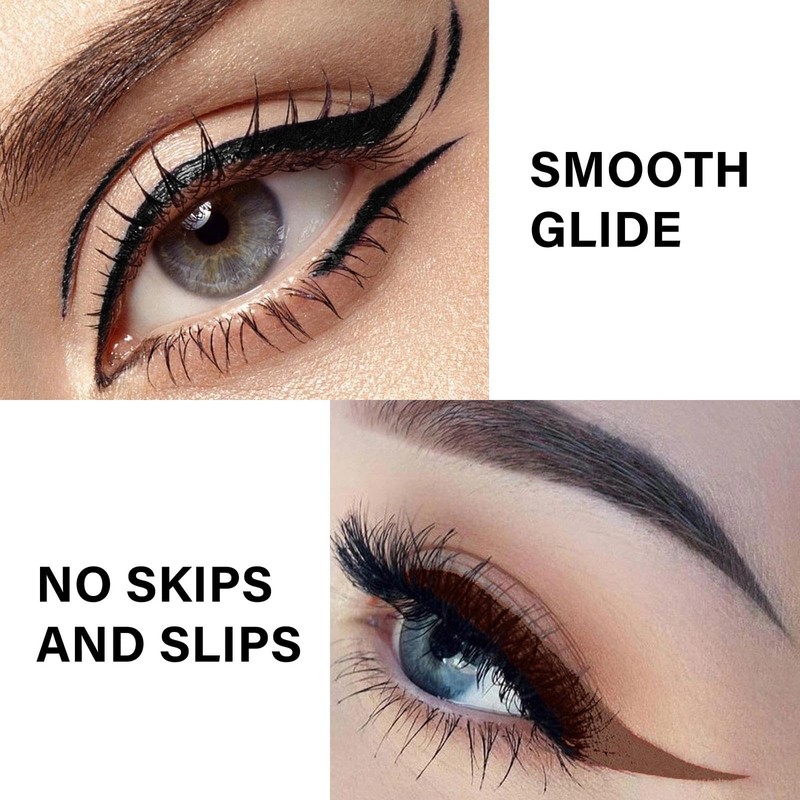Waterproof Liquid Eyeliner Pencil Set - Black & Brown, Includes