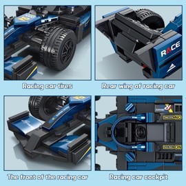 IBLOTIME F1 Speed Champions Building Set, Race Car Model Kit for Kids and Adults, Fun STEM Building Set for Boys, Collectible Sport Car Toy Gift