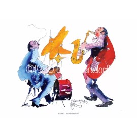 Set of 5 Different Leo Meiersdorff® "Jazz Duos" Note Cards