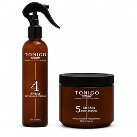 Tonico Vittale | Kit Spray Y Crema Para Cabello | Protector, Restauración E Hidratación Capilar | Protector térmico Y Reparación Molecular Por Tintes 