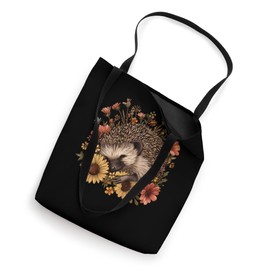 Sleeping Animal Floral Hedgehog Lover Sleeping Hedgehog Tote Bag