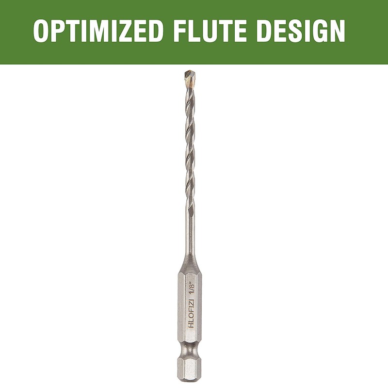 HLOFIZI 1/8" x 3-1/2" Masonry Drill Bits 1/8 inch Concrete