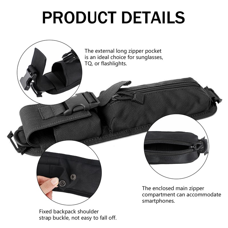 DEARBAG Premium Molle Accessory Bag, Backpack Strap Bag Made of