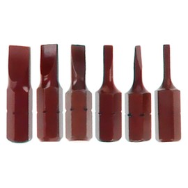 Utoolmart 6Pcs Slotted Bits Set,1/4 Inch Hex Shank Magnetic SL2-SL6 Screwdriver Bit Set 25mm Length S2 Screw Driver Kit Tools