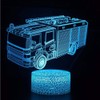 YTDZLTD Optical Illusion 3D Fire Brigade Car Night Light 16
