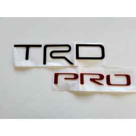 Advanced Trims 2X 3D Truck Bedside Inserts Emblem for Tundra TRD PRO Letter 2014-2021 Black Red
