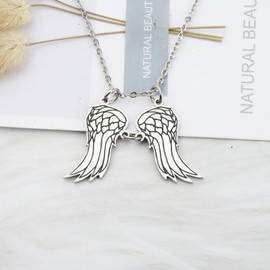 OKEYCH TVD Inspired Gift Daryl Dixon's Wings Necklace Zombie TV Show Fan Jewelry Daryl Dixon Merch TVD Merch (Daryl Dixon's Wings N C)