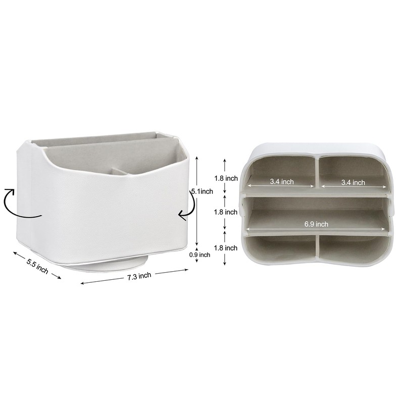 HofferRuffer Spinning Remote Control Holder, Remote Caddy, 360 Degrees Rotatable