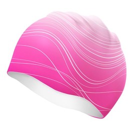 Swim Cap for Women Adult, Silicone Swimming Cap Waterproof Bathing Cap for Long Hair to Keep Hair Dry
