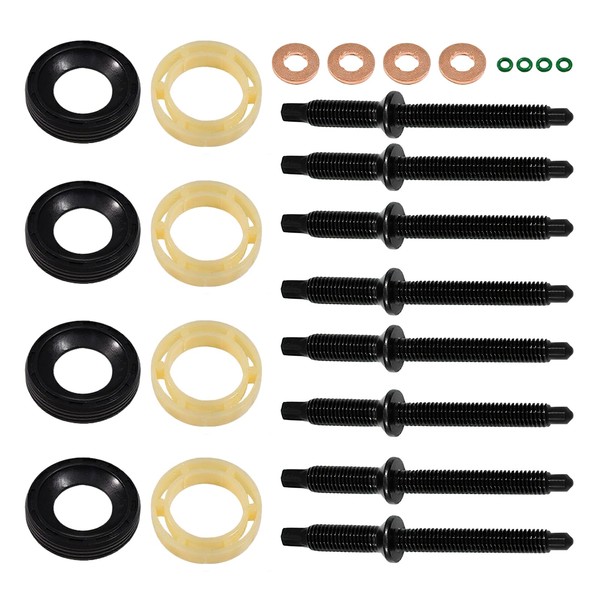APAKA Fuel Injector Seal Washer O-Ring Injector Studs Kit Compatible