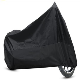190T86" Rain Dust Protector Black Waterproof Outdoor Scooter Motorcycle Cover