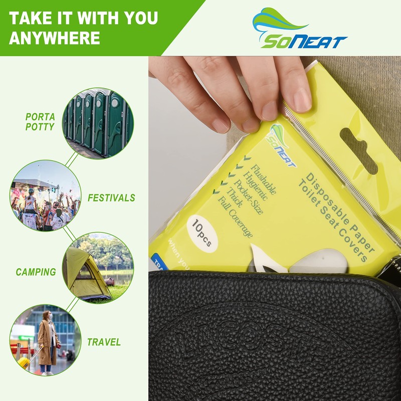 SoNeat Disposable Toilet Seat Covers - 90 Sheets of XL