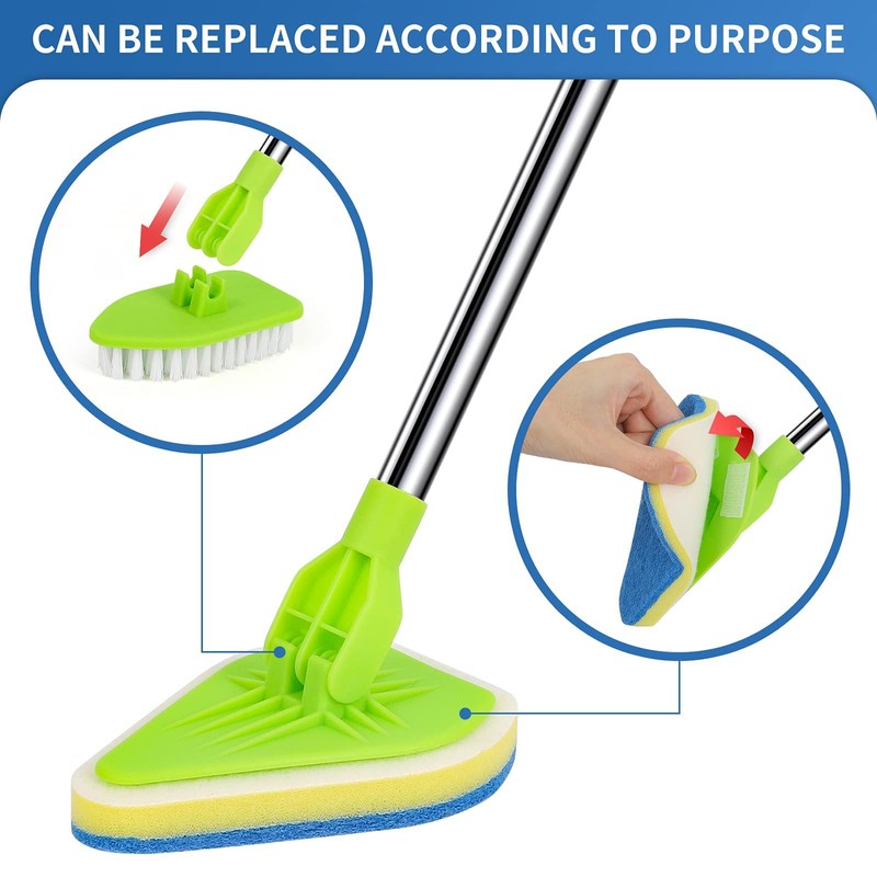 JDNOZW 2 in 1 Scrub Cleaning Brush with 37” Long