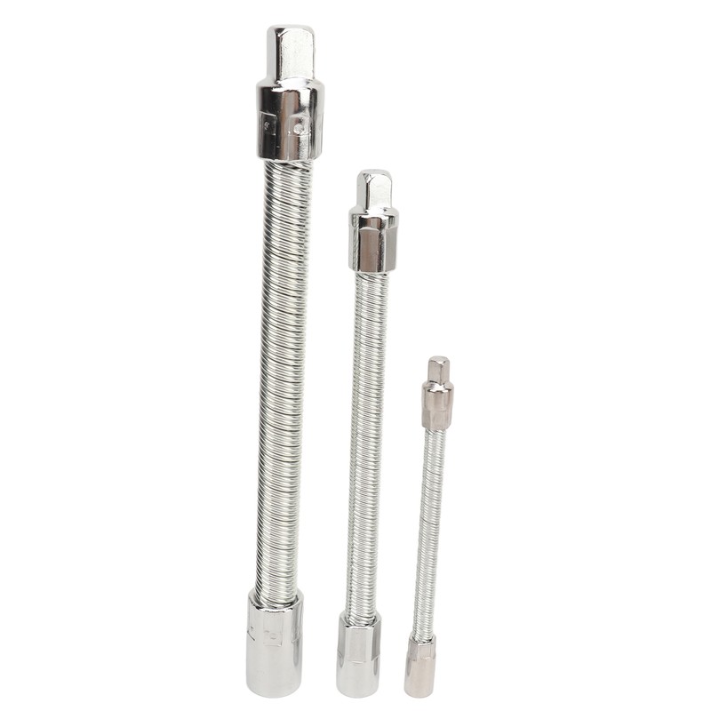 3PCS Flexible Extension Rods Wrench Socket Universal Connecting Rod for