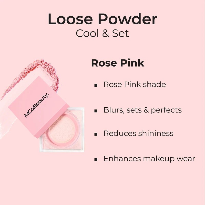 MCoBeauty Cool & Set Loose Powder - Rose Pink