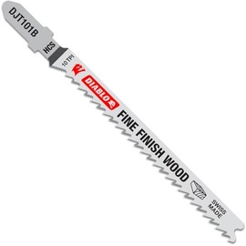 Diablo High Carbon Steel Jig Saw Blades for Wood - Fine Finish Wood Cutting - High Carbon Steel Tooth Design - T-Shank - 4" Length, 10 TPI, 5-Pack - DJT101B5