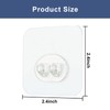 8 Pack Shower Caddy Adhesive Hooks Replacement, Strong sticker Single