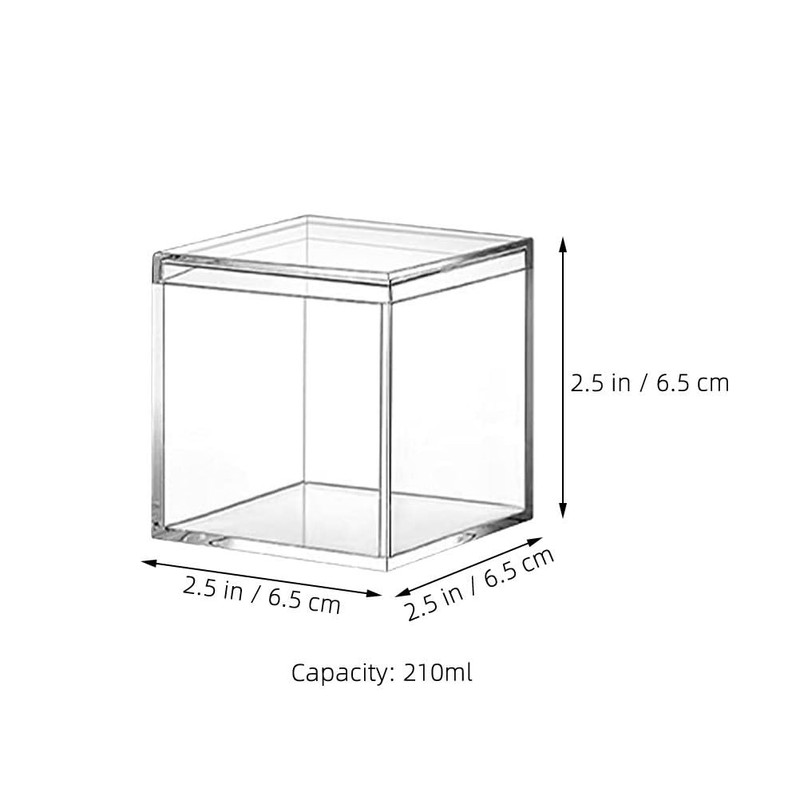 Operitacx 10pcs Small Acrylic Boxes with Lids Clear Acrylic Plastic