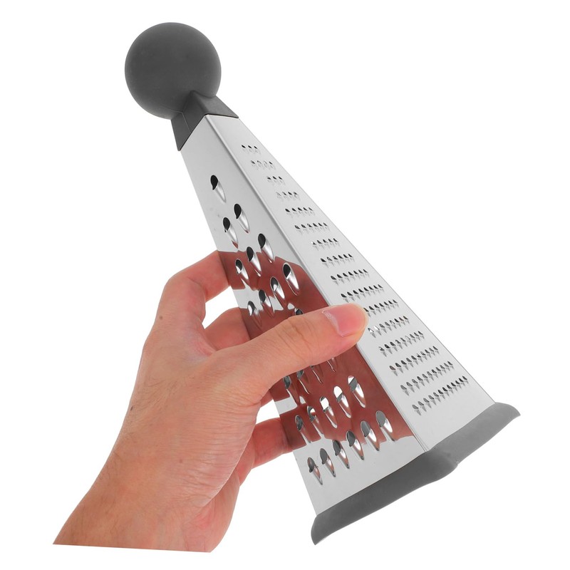 GRIRIW Ergonomic Handle Cheese Grater Set 4 Sides Box Grater