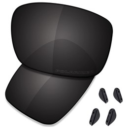 Saucer Premium Replacement Lenses for Oakley Drop Point Sunglasses High Defense - Carbon Black Polarized