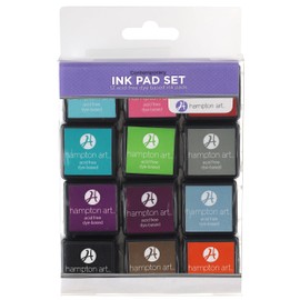 Hampton Ink Pad Set Contemporary, 12 Piece, Stamp Pad, Stamp Ink Pad, Washable Pads, Pads for Kids, Pad Stamps, Pads for Rubber Stamps