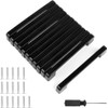 Pack of 12 Furniture Handles Black with Hole Spacing 128