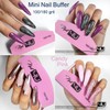 2Pcs Nail Buffers Half Moon Shape Double Sided 100/180 grit