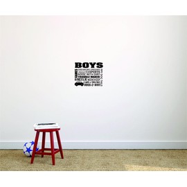 Design With Vinyl Home Wall Decals Dream Big Dreams Brave Noise with Dirt Trouble Maker Smile Dog Tails Motivational Wall Decal for Boys Girls Bedroom - DIY and Removable - Size: 12 in x 12 in