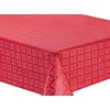 Oilcloth Tablecloth Washable Square Embossed 140 x 200 cm Red
