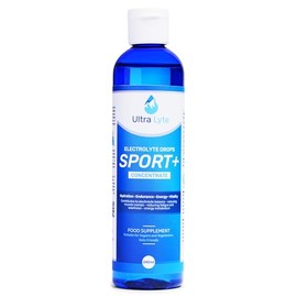 Ultra Lyte Electrolyte Drops Sport+ Concentrate - 240ml Fast Hydration Electrolytes Boost Endurance, Energy – Keto Vegan Friendly Rehydration Liquid Electrolytes for Athletes, Workout - Unflavoured