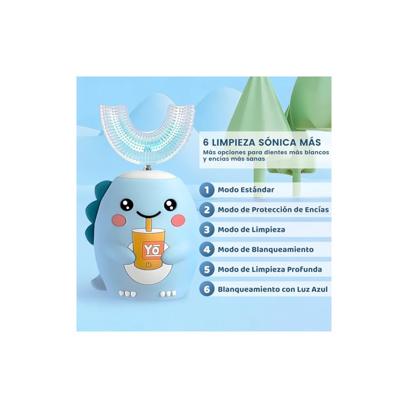 Toketa Cepillo de Dientes Electronico para Niños, Diseño en forma