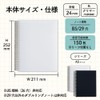 Lihit Lab N1851-1 Ring Notebook, Storage Notebook, Semi B5, Clear