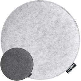 DuneDesign 30 mm Felt Seat Cushion Round Diameter 35 cm Chair Cushion Seat Cushion Soft 2-Colour Grey