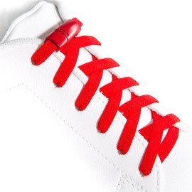 Schnüris® Elastic Shoelaces without Tying I Shoelaces with Quick Release I Magnetic Rubber Shoe Laces I Smartclip Shoelaces for Children and Adults, red