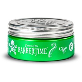 BARBERTIME Hair Styling Matte Wax | No6 Green Matte Clay Pomade | Natural Look Strong Hold 150 ml