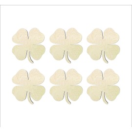 DIY 3 inch 4 Leaf clover cutout, four leaf clover wood cutout, St. Patrick's day shape diy crafts unfinished sanded 4 leaf clover shape
