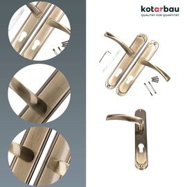 KOTARBAU Door Handle 72 mm PZ Door Handle Patin Door Fitting Door Handle Set Long Plate Door Handle Set Inner Door Exterior Door Handle Gate Fitting