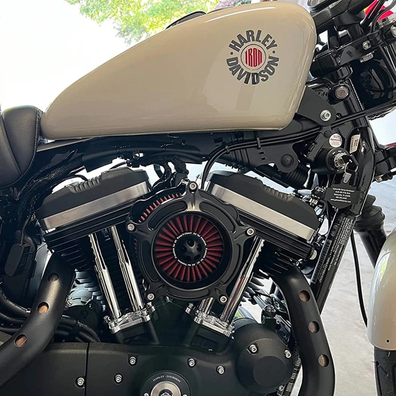 Turbine Style High Flow Air Cleaner Intake System for Harley