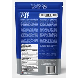 Napoleon's Celtic Organic 82 Minerals Sea Salt Coarse, 1.0lb Resealable Bag, French Sea Salt, Grey Salt, Naturally Moist, Hand Harvested, Unrefined Mineral Salt, 100% Natural (1.0lb Grey Coarse) Pack of 1