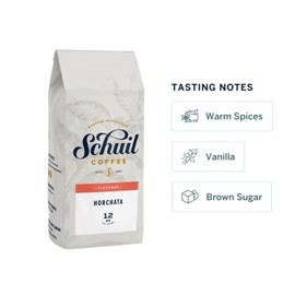Schuil Whole Bean Coffee, Premium Roasted Gourmet Coffee beans, Smooth and Full Bodied Artisan Coffee 12 oz Bag (Horchata)
