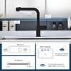 APPASO Black Square Kitchen Faucet, 20 Inch Pull Down Kitchen
